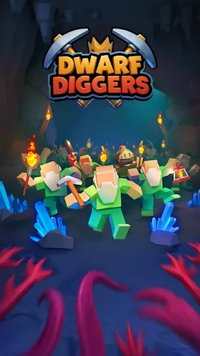 Gameplay screenshot 1 from Dwarfs Diggers: Idle Master - Arcade game