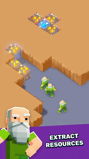 Gameplay screenshot 2 from Dwarfs Diggers: Idle Master - Arcade game